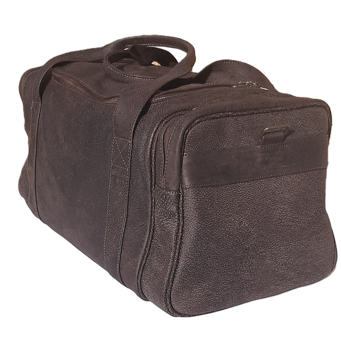 Masai Luggage bag in woodlands buffalo back made by Cape Masai Leather