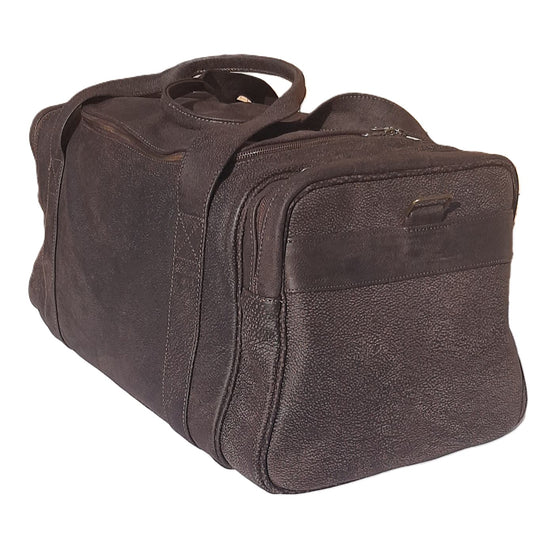 Masai Luggage bag in woodlands buffalo back made by Cape Masai Leather
