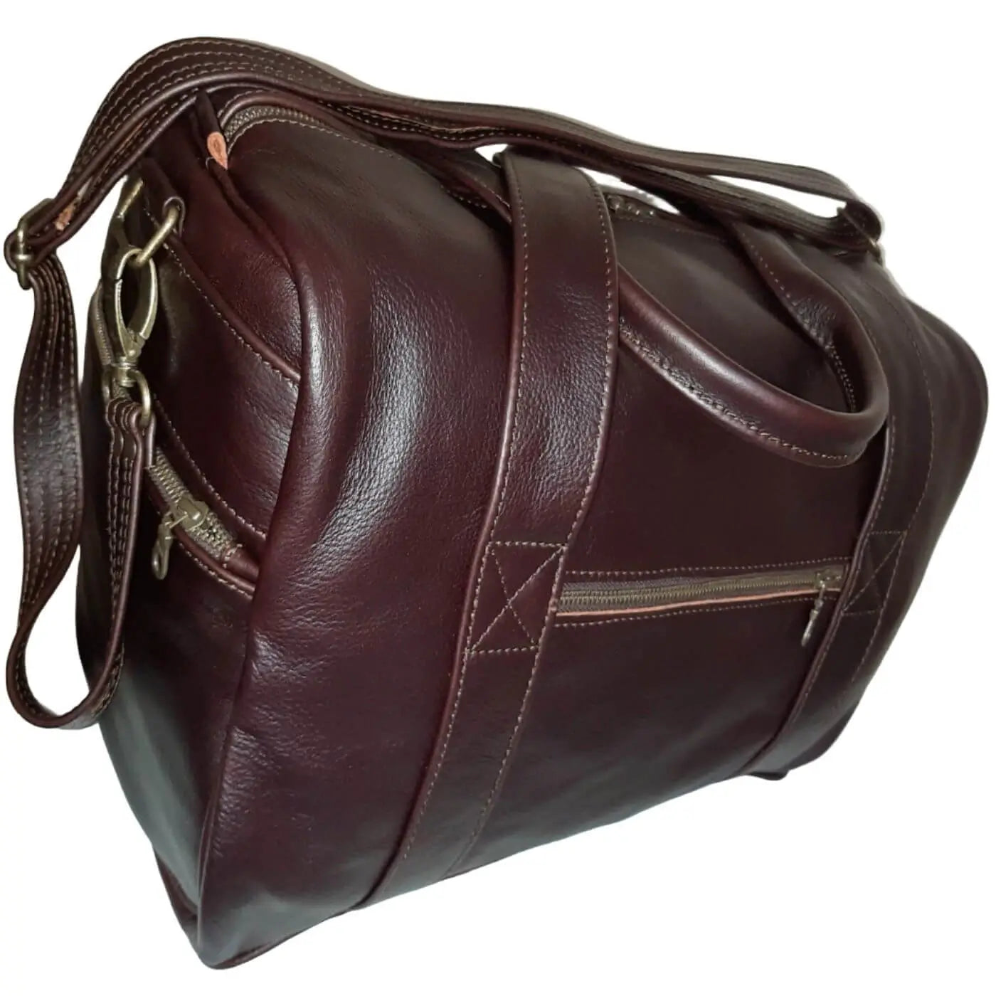 A beautiful Dark tan Anny Marie travel bag from Cape Masai Leather