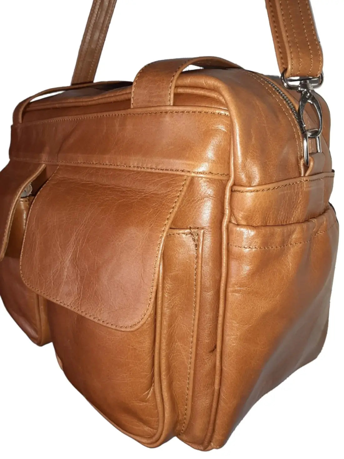 Baby nappy bags lght tan - Cape Masai leather