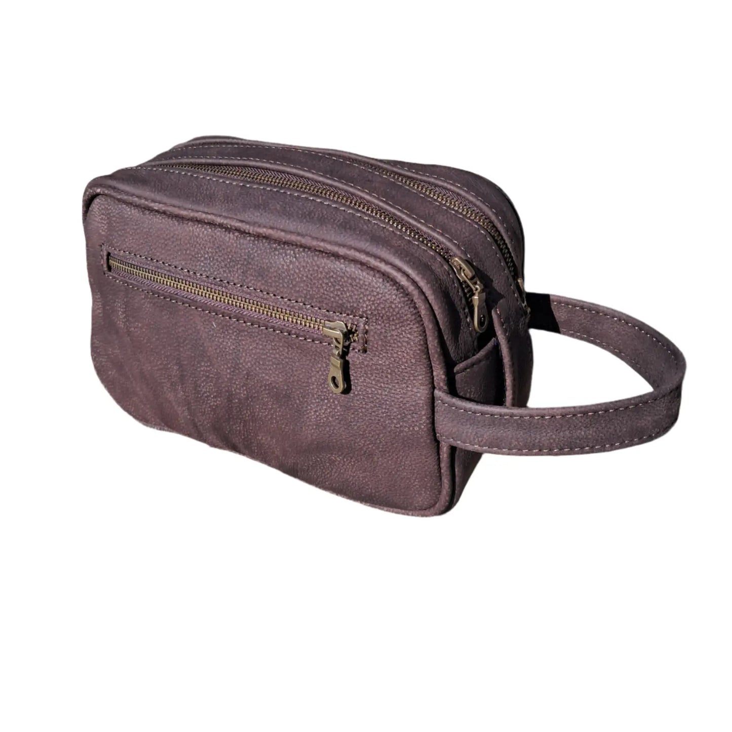 J boy toiletry bag in woodland's buffalo by Cape Masai leather