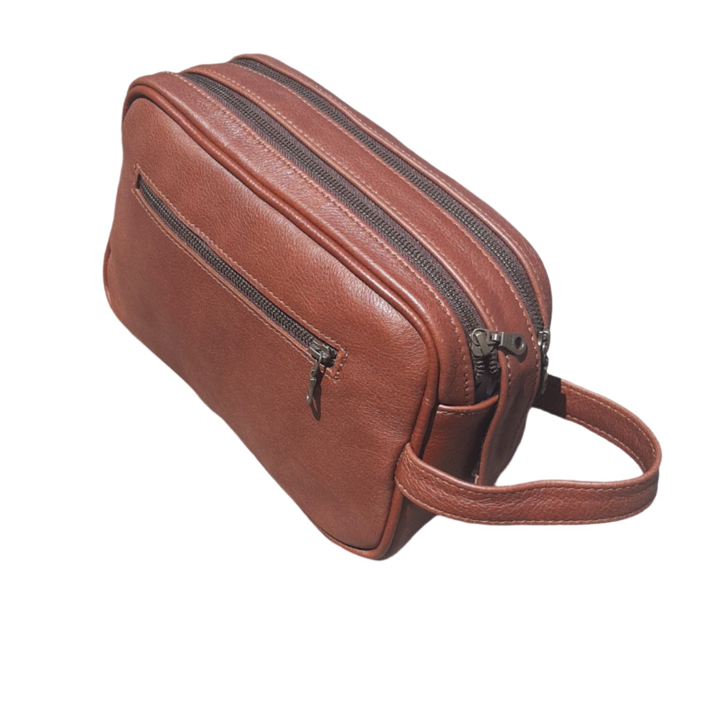 J boy toiletry bag in oxblood by Cape Masai leather