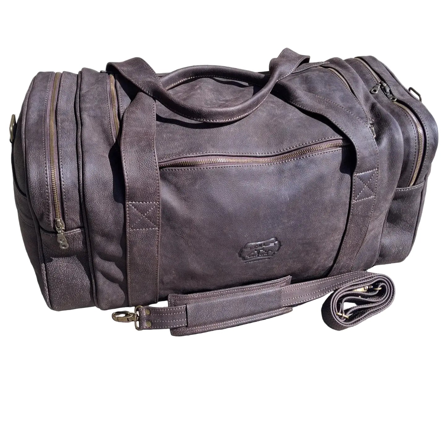Masai Luggage Bags in pitstop cigar by Cape Masai Leather, the finest SA travel bags