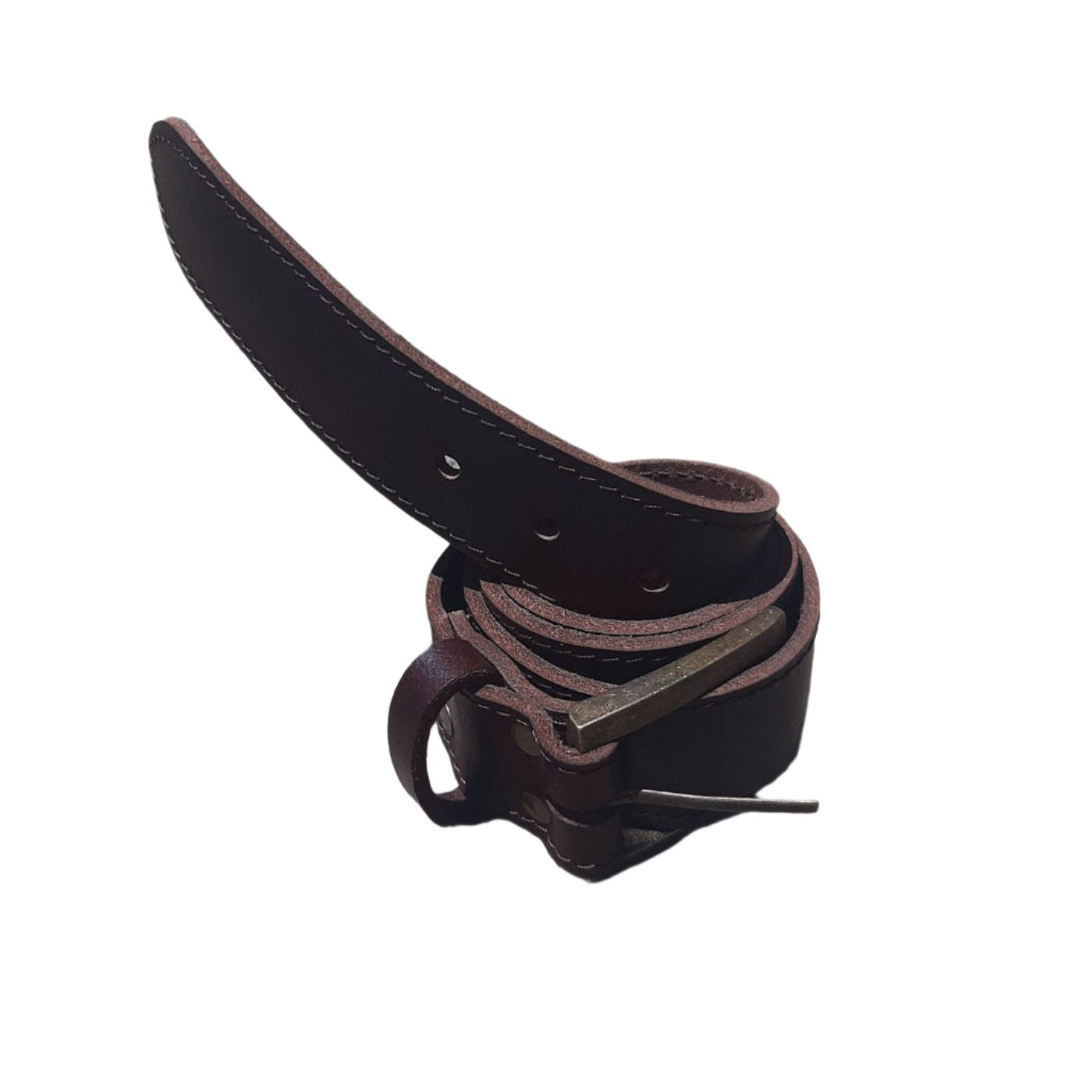Masai genuine leather belts in dark brown colour