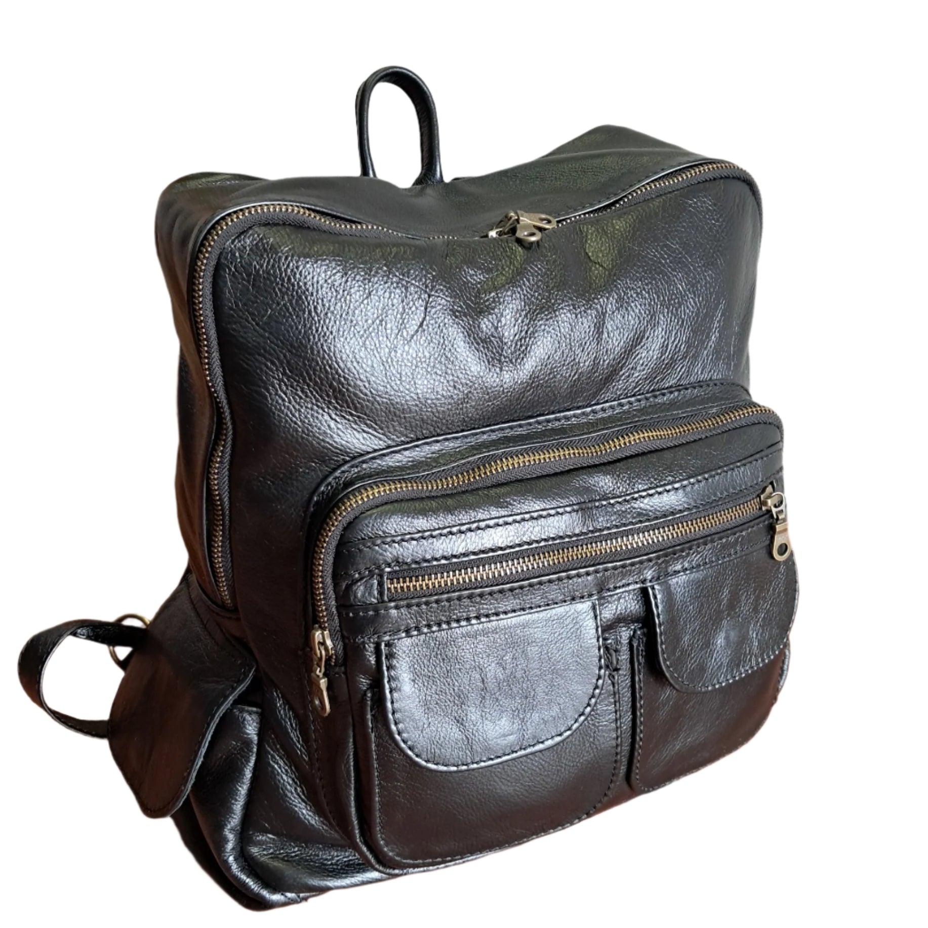 Tania handmade Maasai leather backpacks in black – Cape Town artisan brand