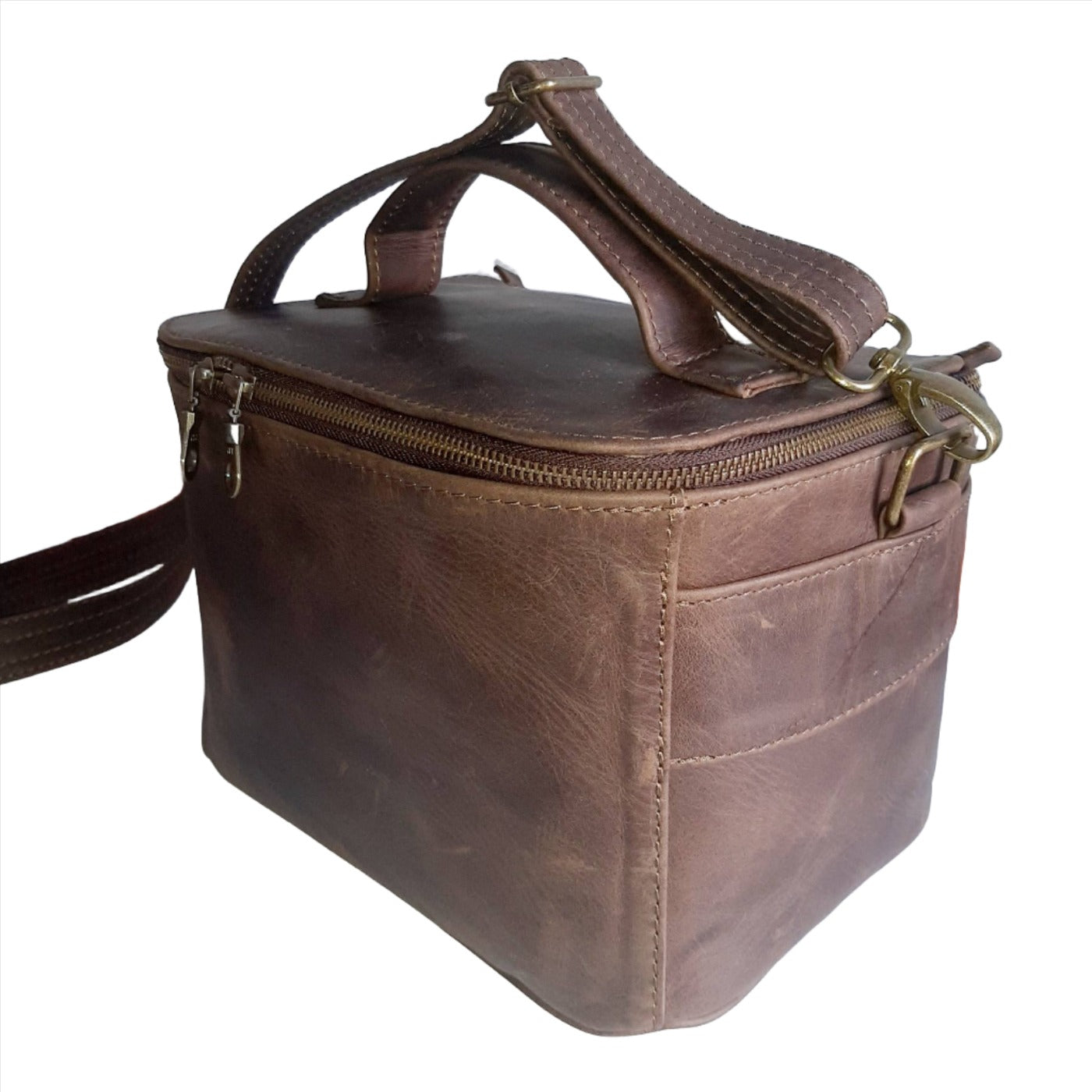 Vanity bag small with shoulder strap in Diesel Pitstop Rust