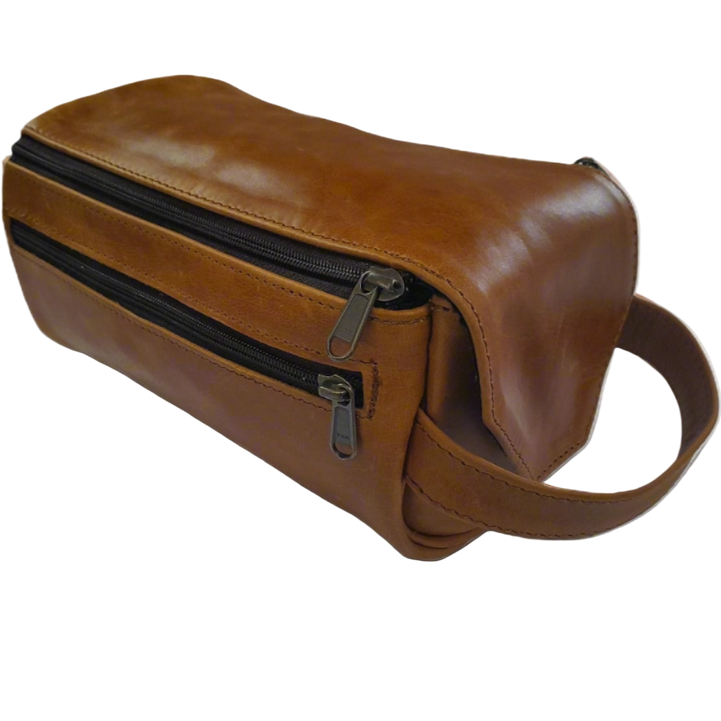 toiletry-bags in light tan colour