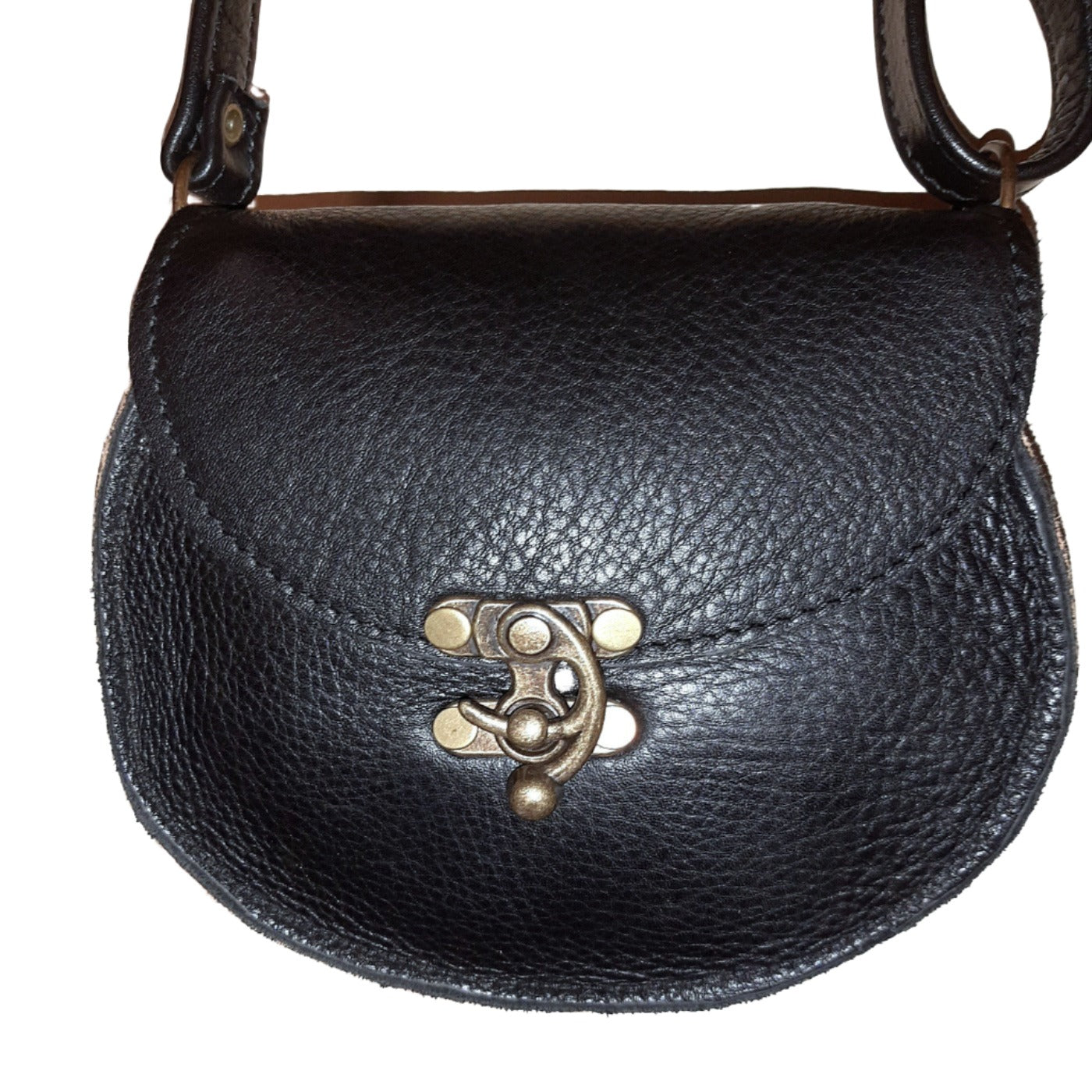 small leather bags in black colour- cape Masai Leather