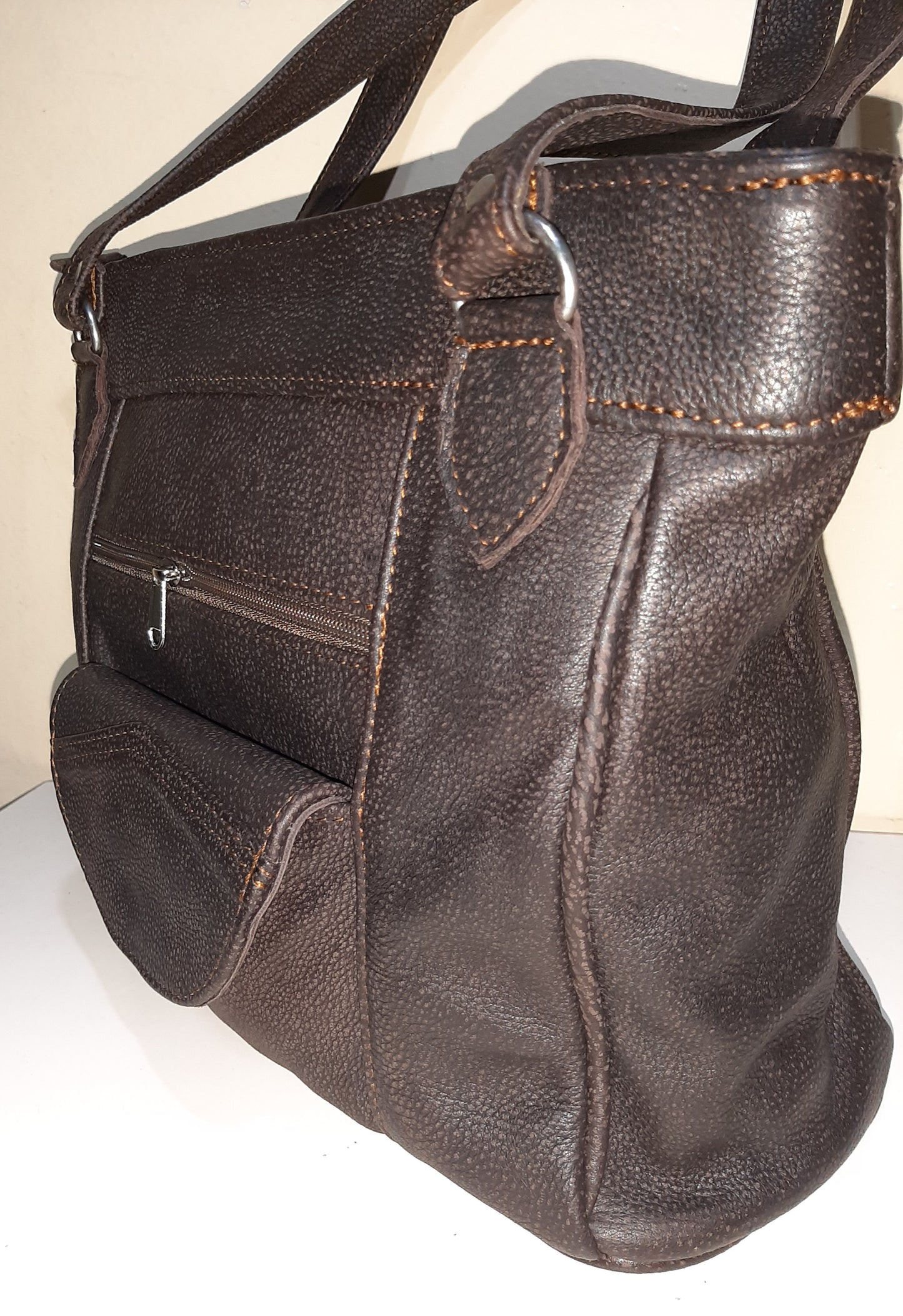Leather tote organizer - cape Masai leather