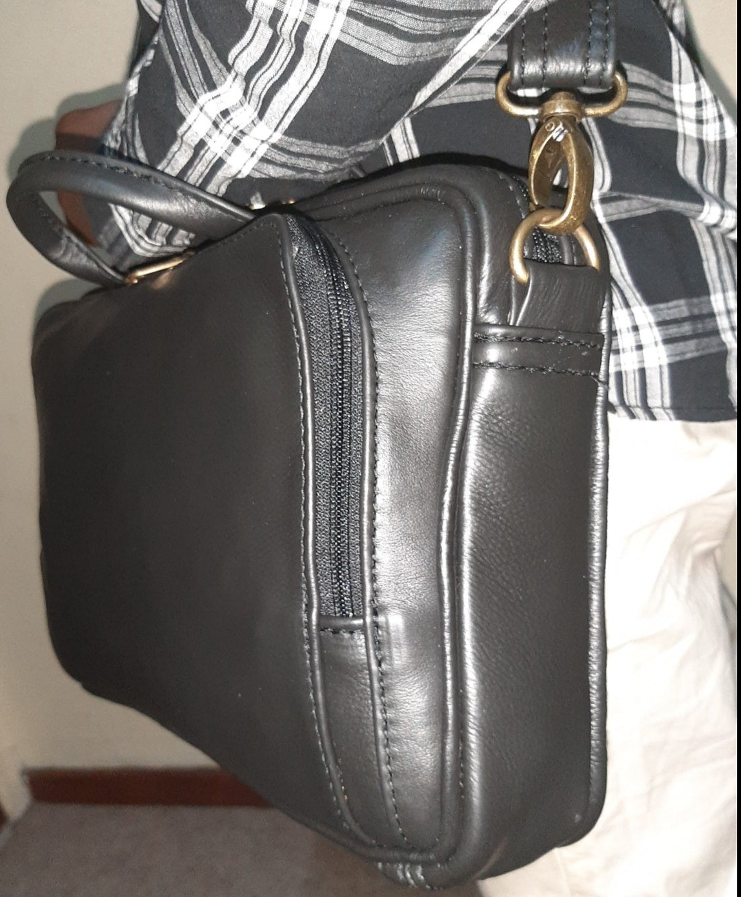 12" laptop bag - cape Masai leather
