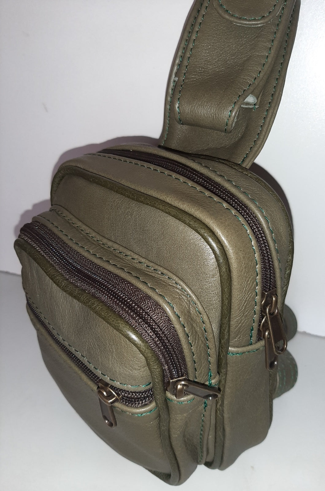 men's funny leather park bags small - cape Masai leather