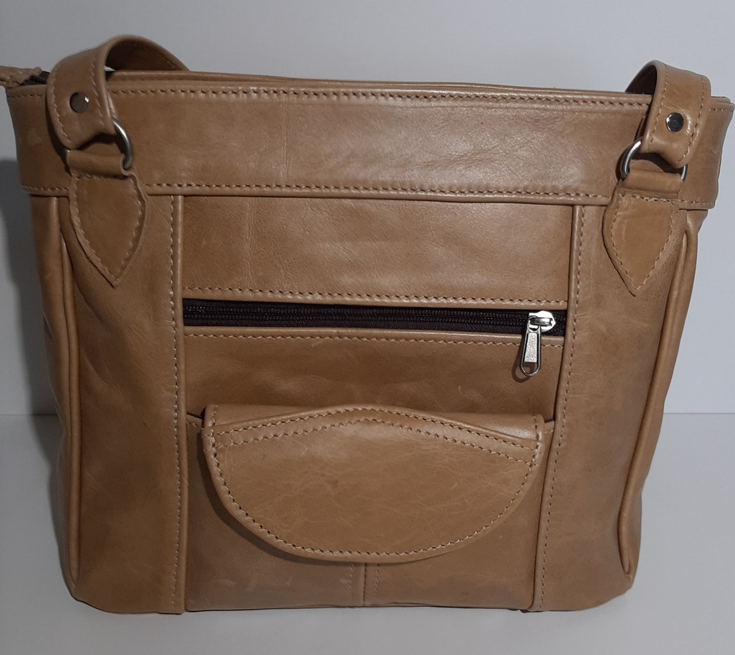 Leather tote organizer - cape Masai leather