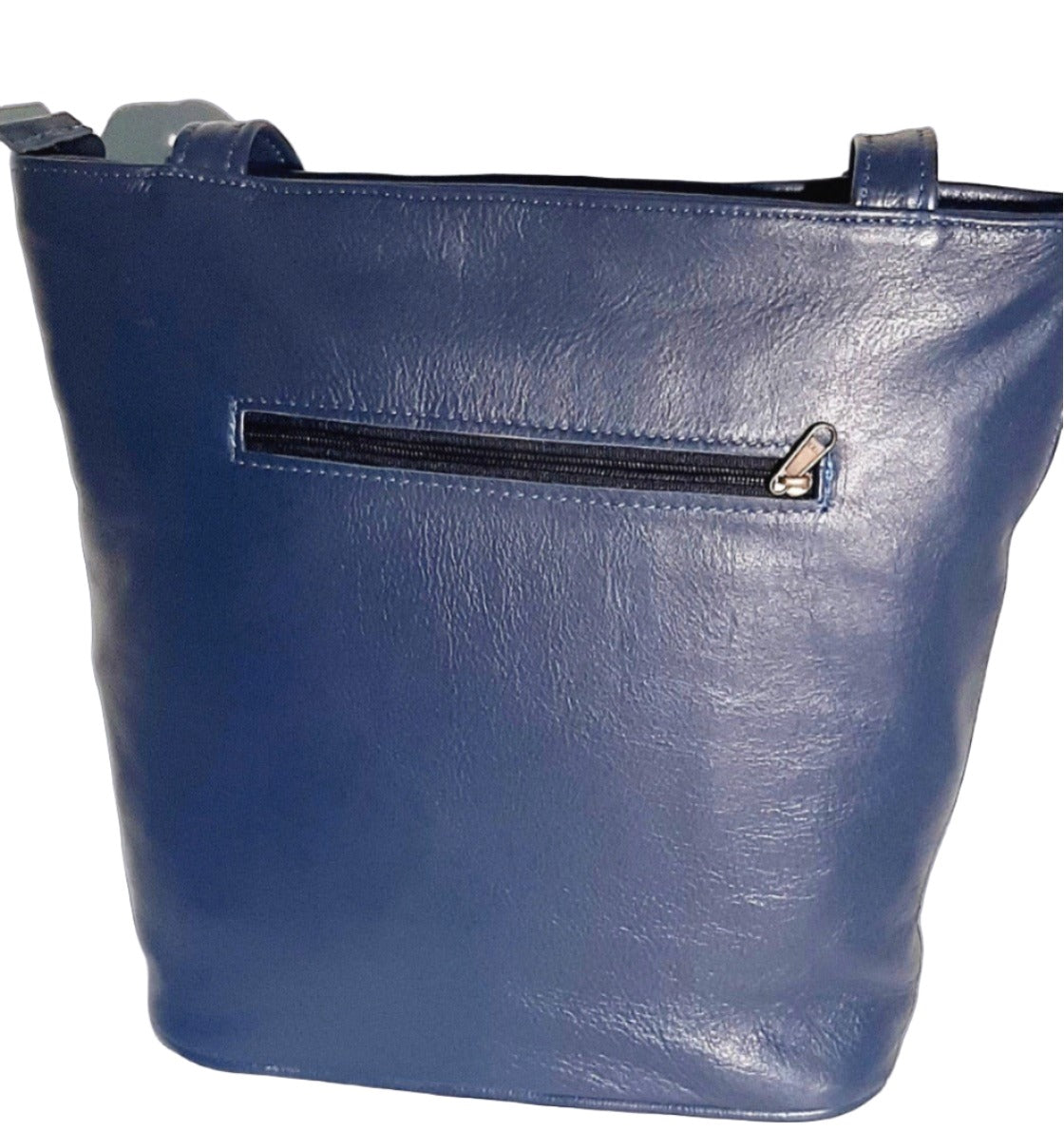 Cm big leather bags in navy blue  colour cape Masai Leather