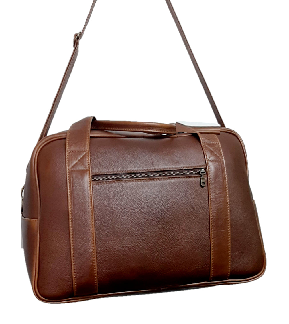 Cape Executive Traveler Bag in pecan tan colour from Cape Masai Leather