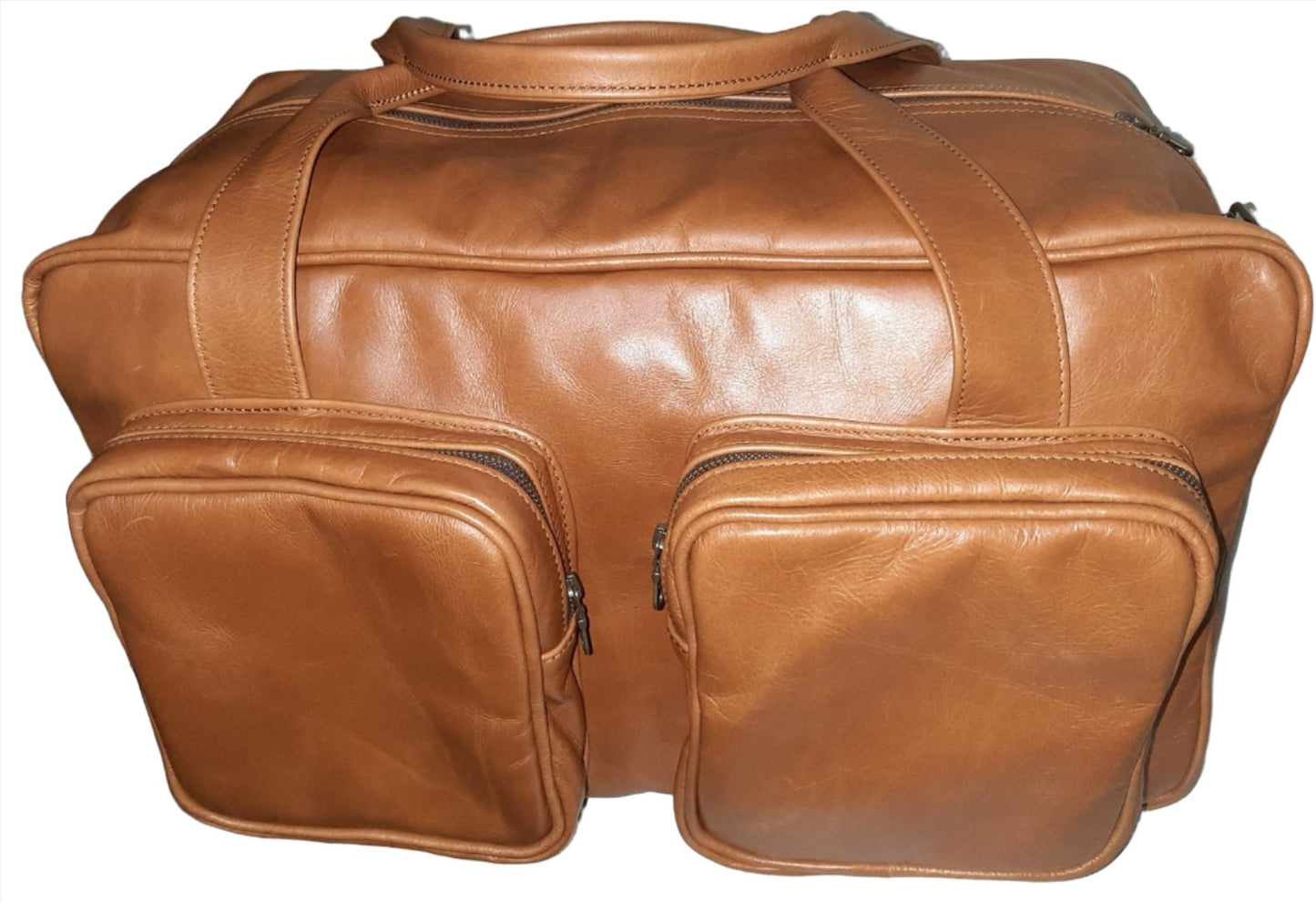 Centurion travel bags big in light tan -by Cape Masai leather