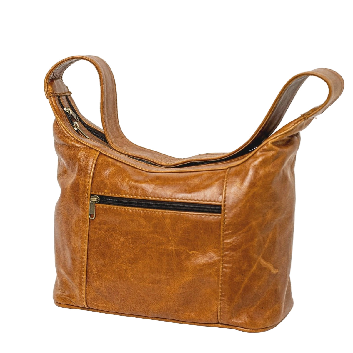 Gb7 leather bags with flap back side in light tan made by cape Masai Leather