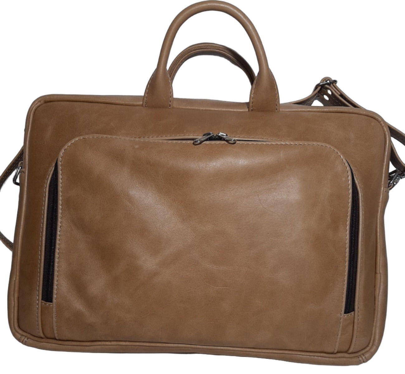 Iconi 15" laptop briefcase bags - Cape Masai leather
