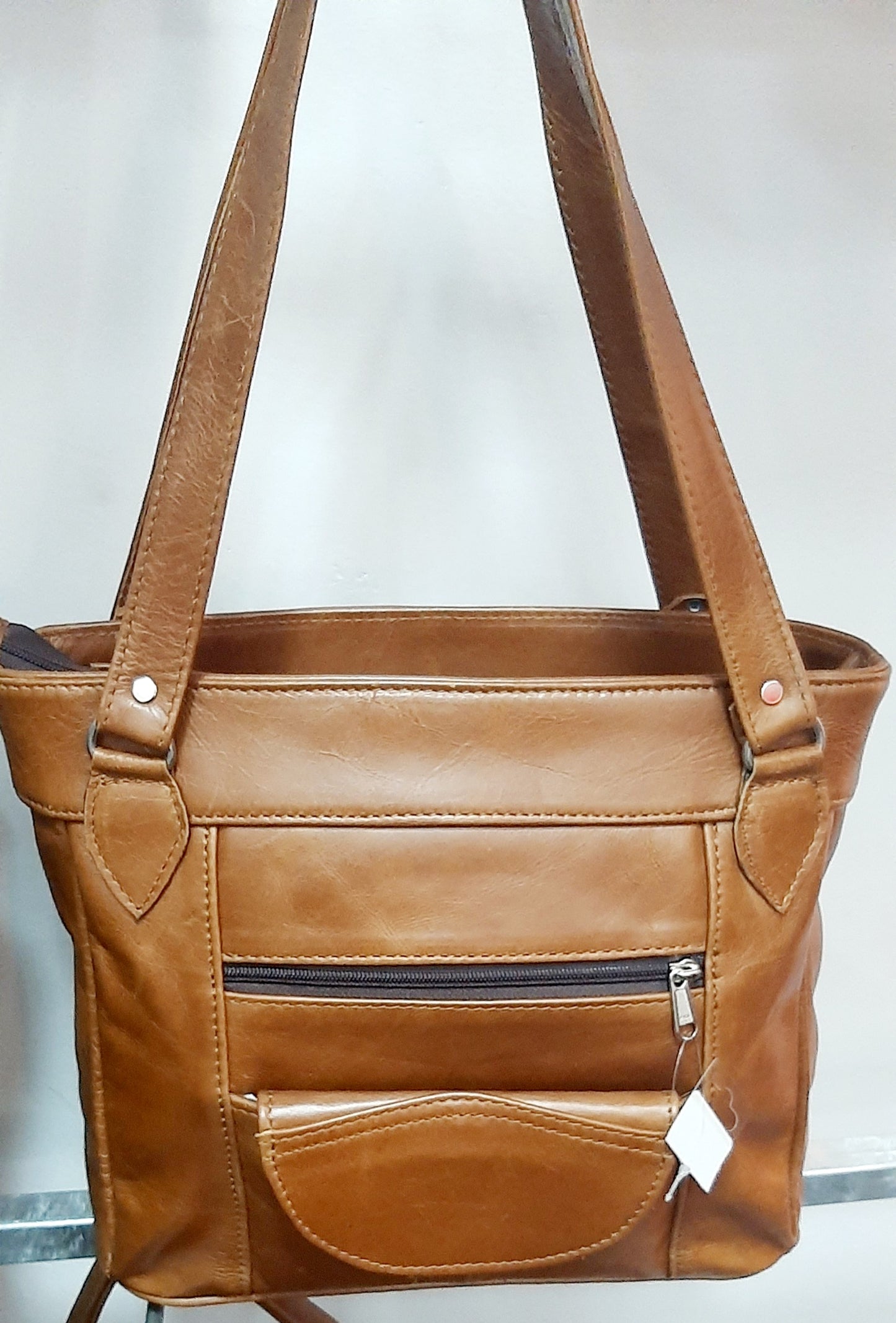 Leather tote organizer - cape Masai leather
