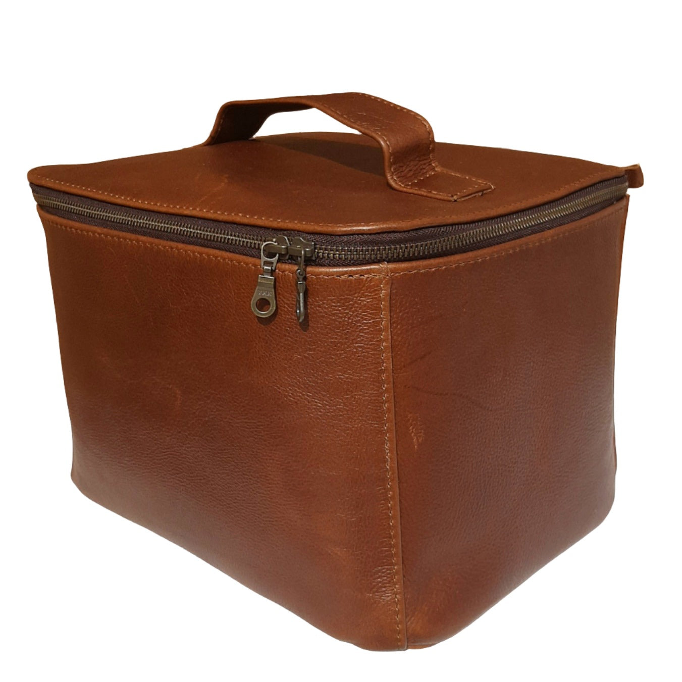 Liezel Van D Vanity bag big pecan tan - cape Masai leather