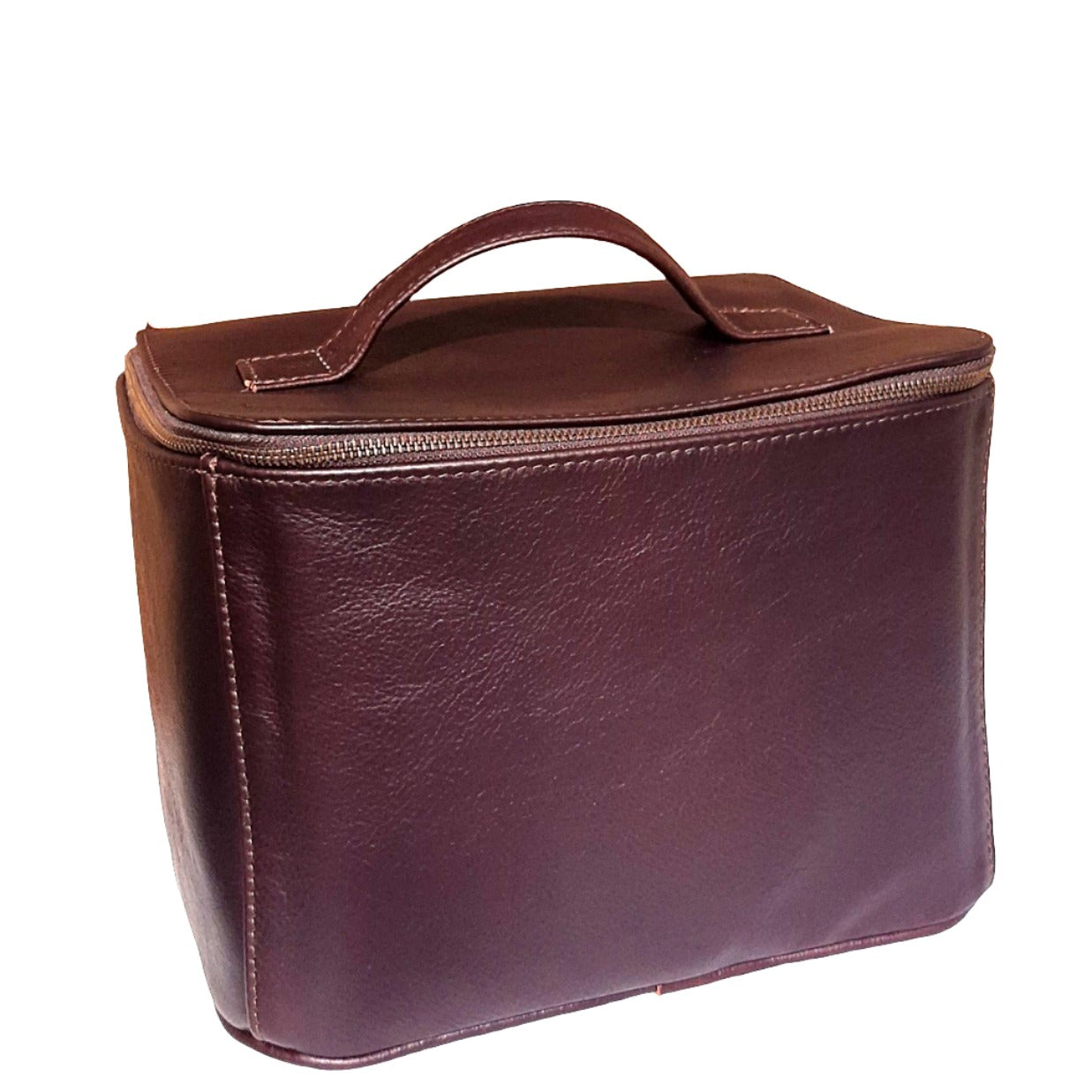 Liezel Van D Vanity bag big dark tan- cape Masai leather