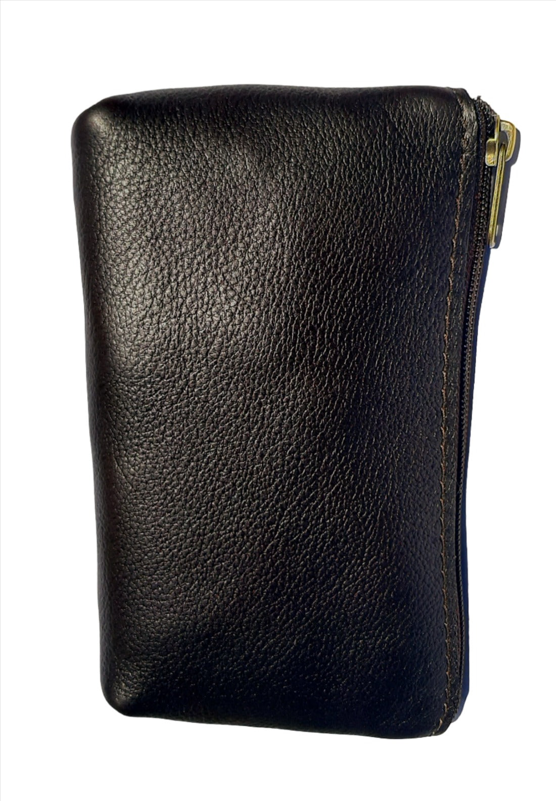 A beautiful genuine leather makeup purse in dark/chocolate brown colour