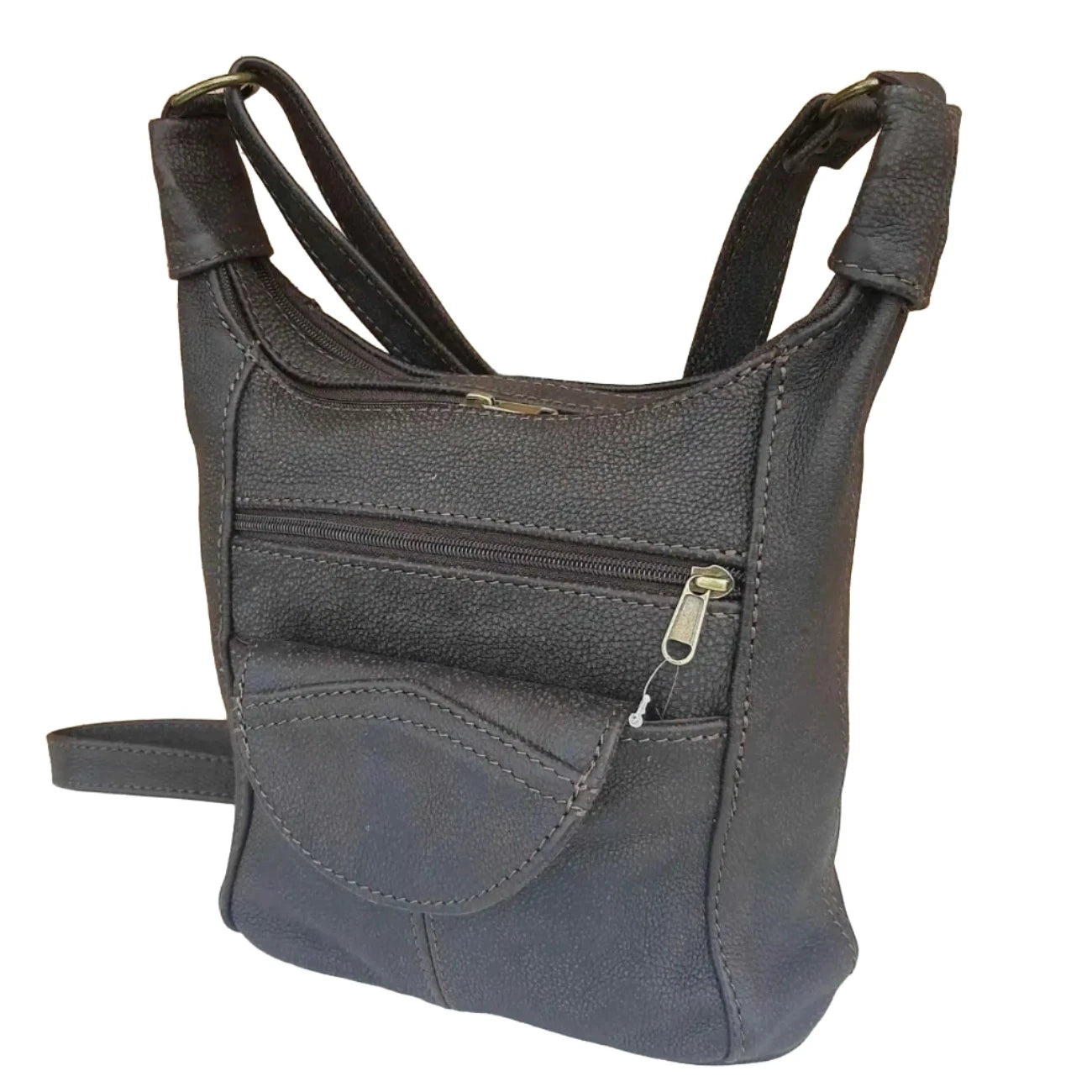 SH medium leather bags in woodlands buffalo colour from Cape Masai Leather