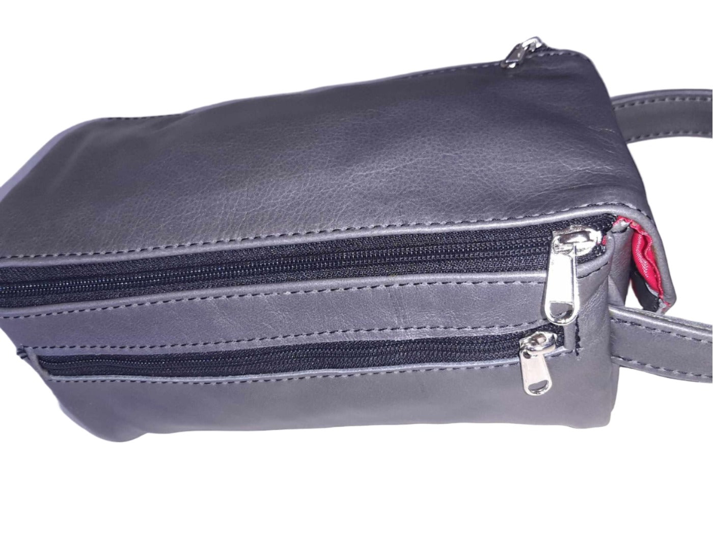 Toiletry bags in gray colour from cape Masai Leather 