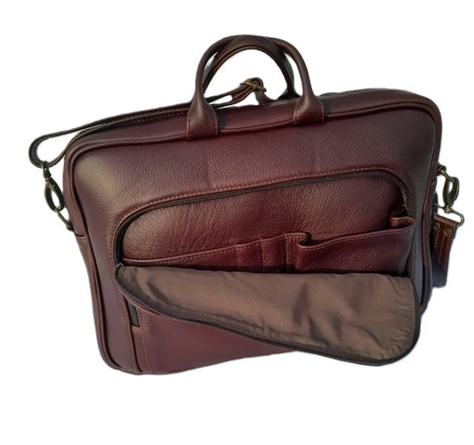 Iconic 15" laptop briefcase from Cape Masai Leather