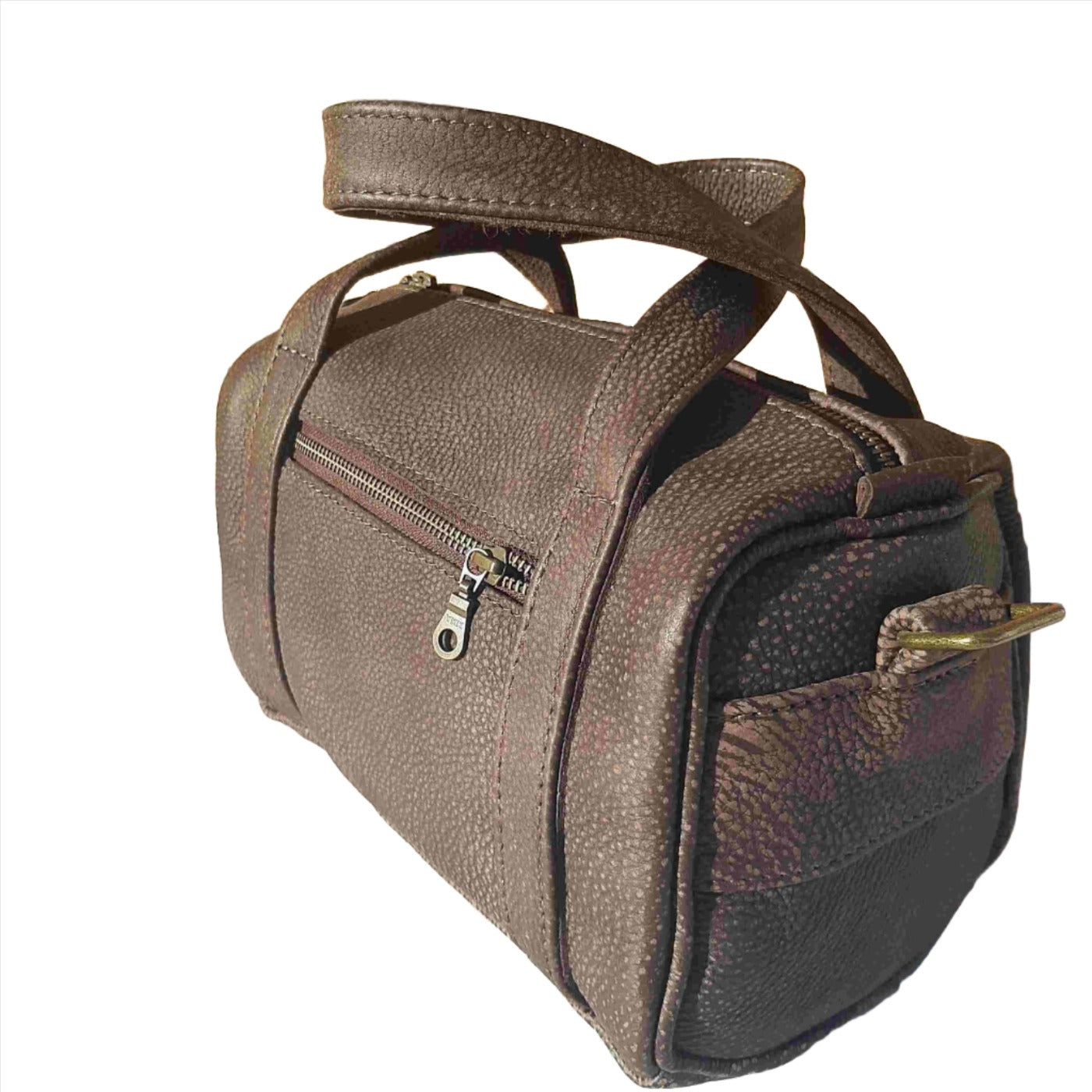Alex Bathroom bags with Strap in Woodland's baffola colour  from Cape Masai Leather 