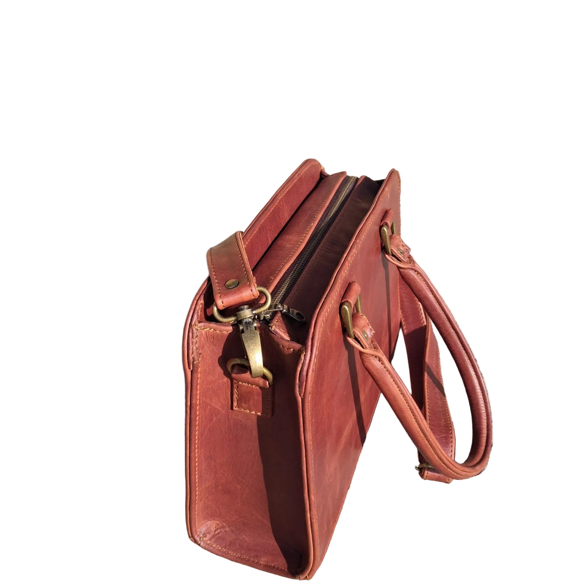 Cape designer bag small in pitstop cigar handbag with double top handles and a shoulder strap, 
