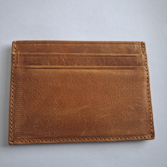 Card Holder Wallet in toffee tan