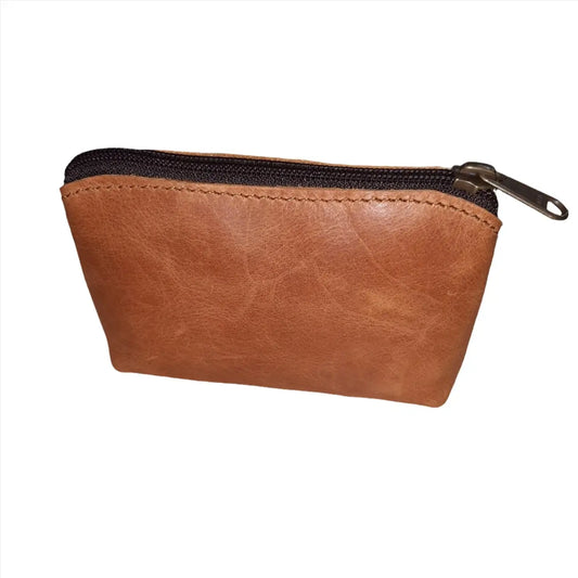 Coin Purse in toffee tan - cape Masai Leather