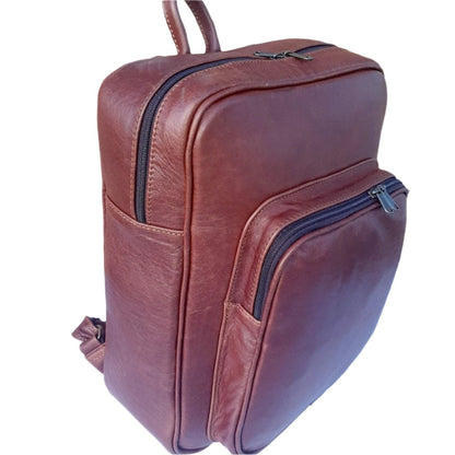 Genuine leather Everyday Laptop Backpacks 15" in oxblood from Cape Masai Leathe