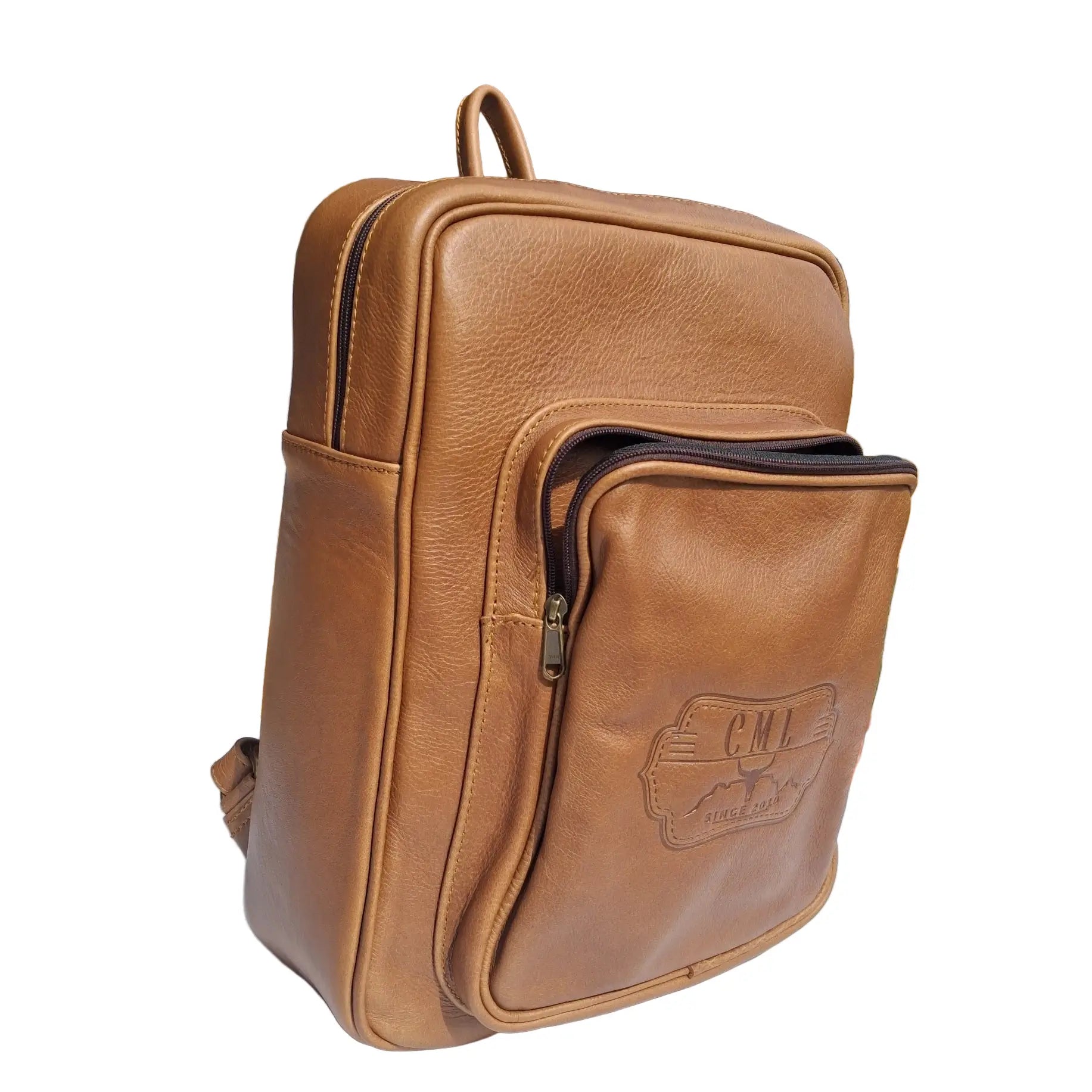 Everyday Laptop backpacks 15 inches pecan tan made by Cape Masai Leather