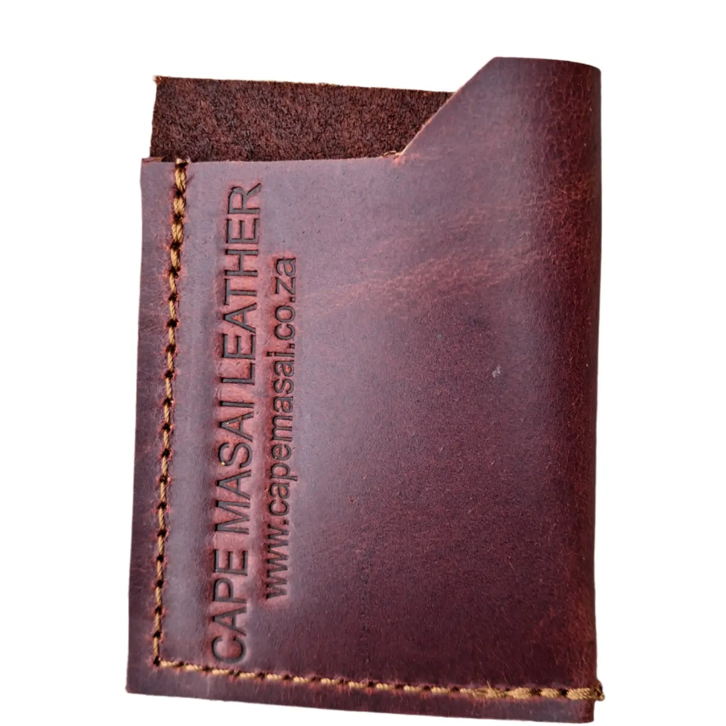 Genuine Leather Card Holder Wallet in Deisel pitstop cigar colour