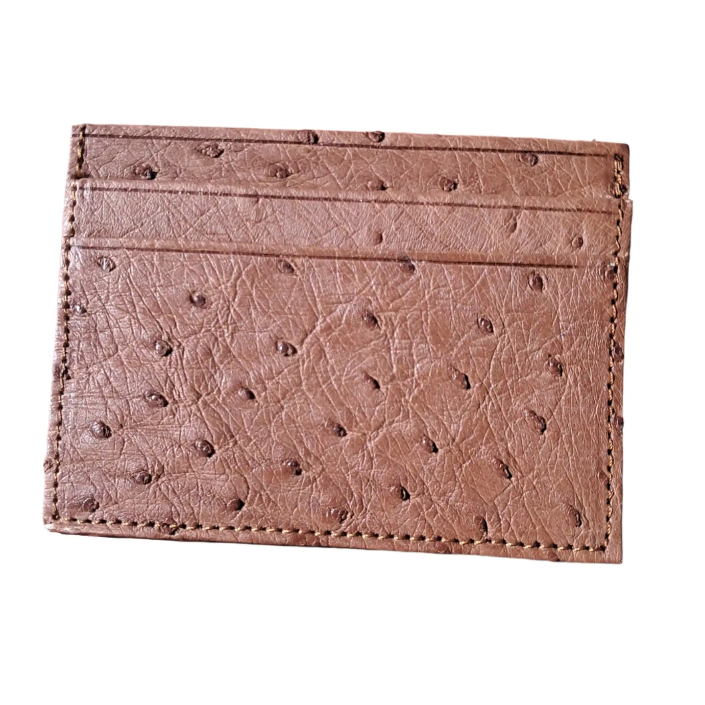 Genuine Ostrich Leather Card Holder Wallet
