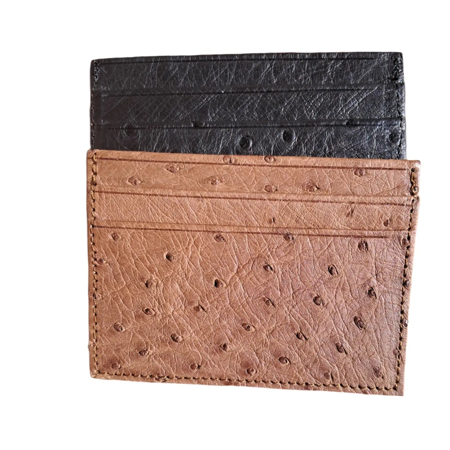 Genuine Ostrich Leather Card Holder Wallet