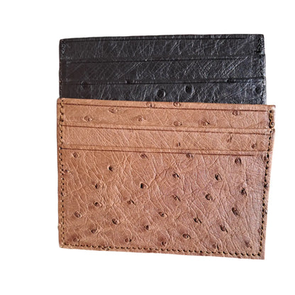 Genuine Ostrich Leather Card Holder Wallet