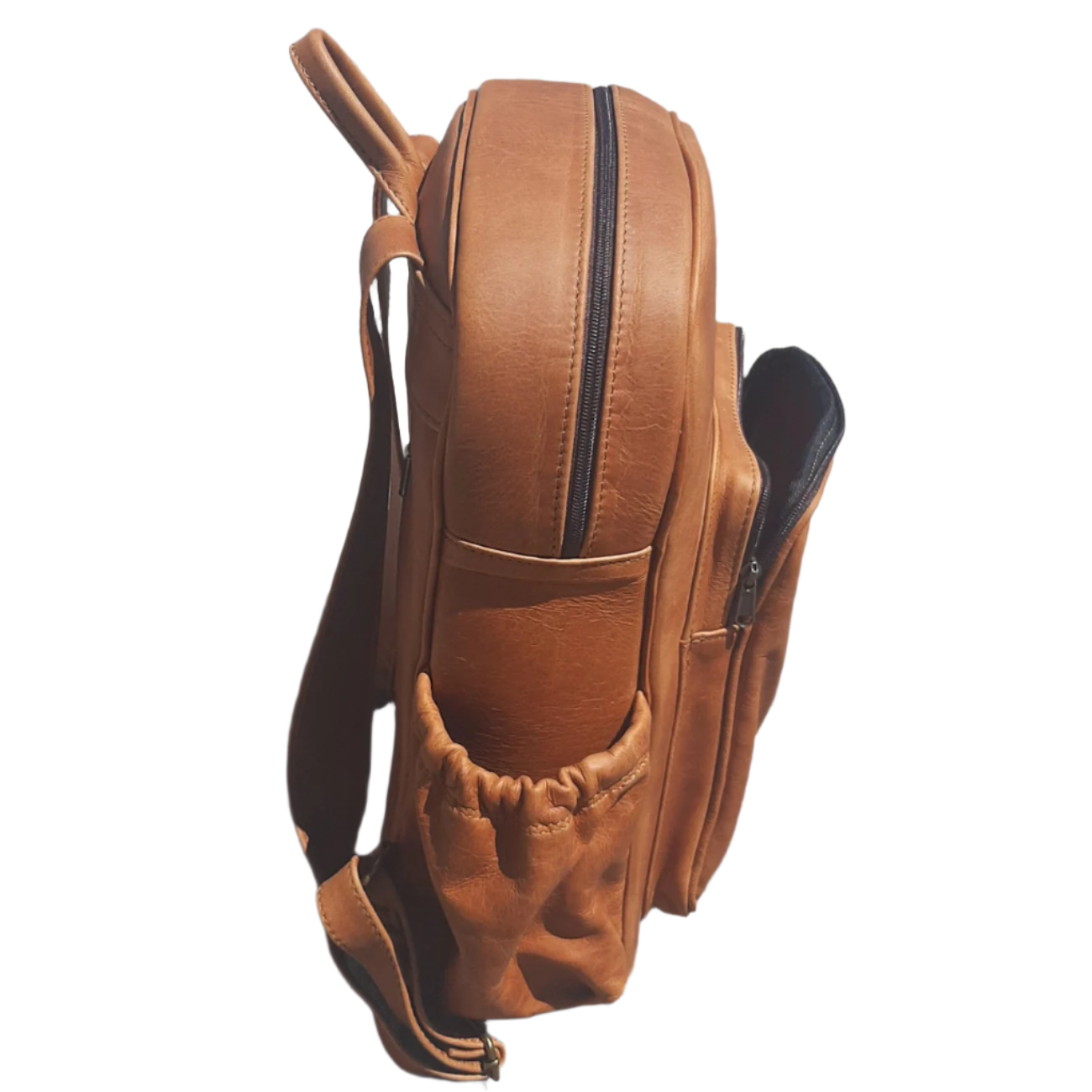 Ilone Laptop backpacks 15 inches Toffee tan with side pockets