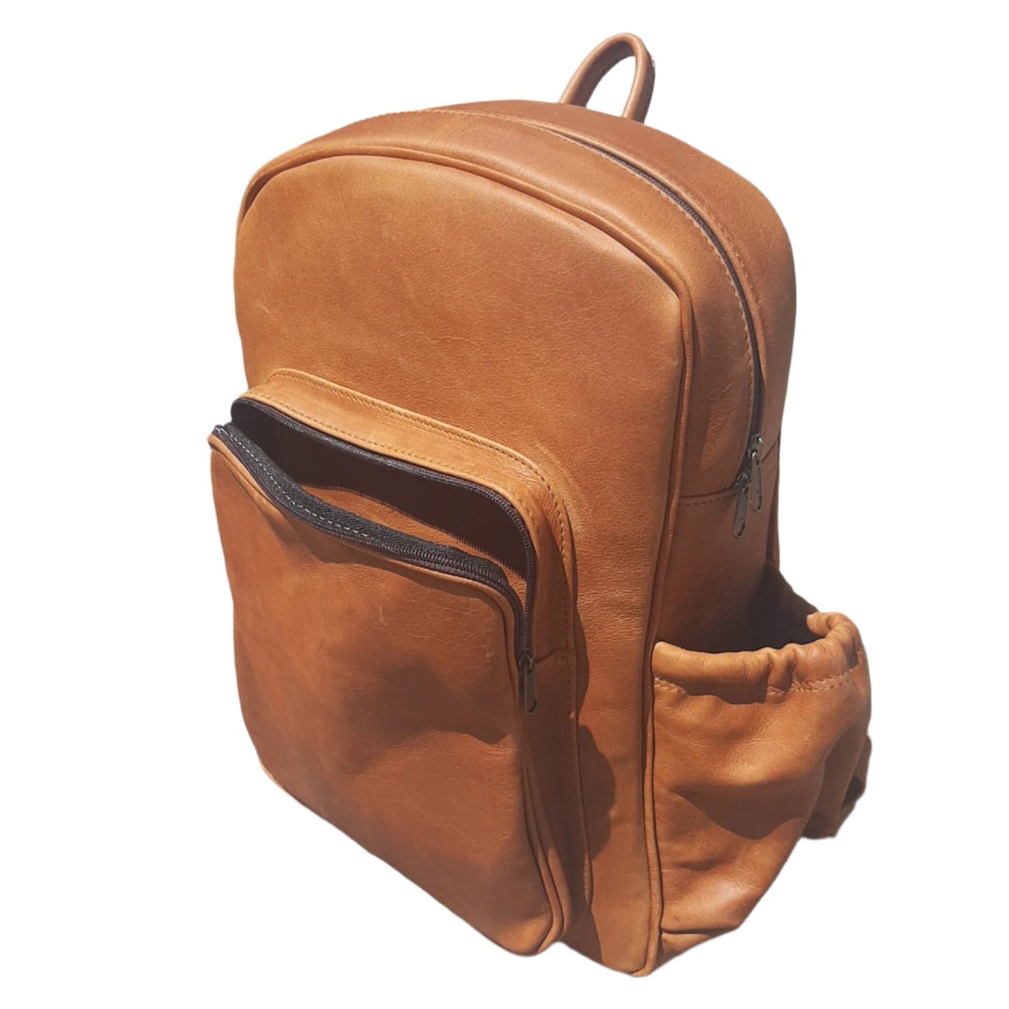 Ilone Laptop backpacks 15 inches Toffee tan with side pockets