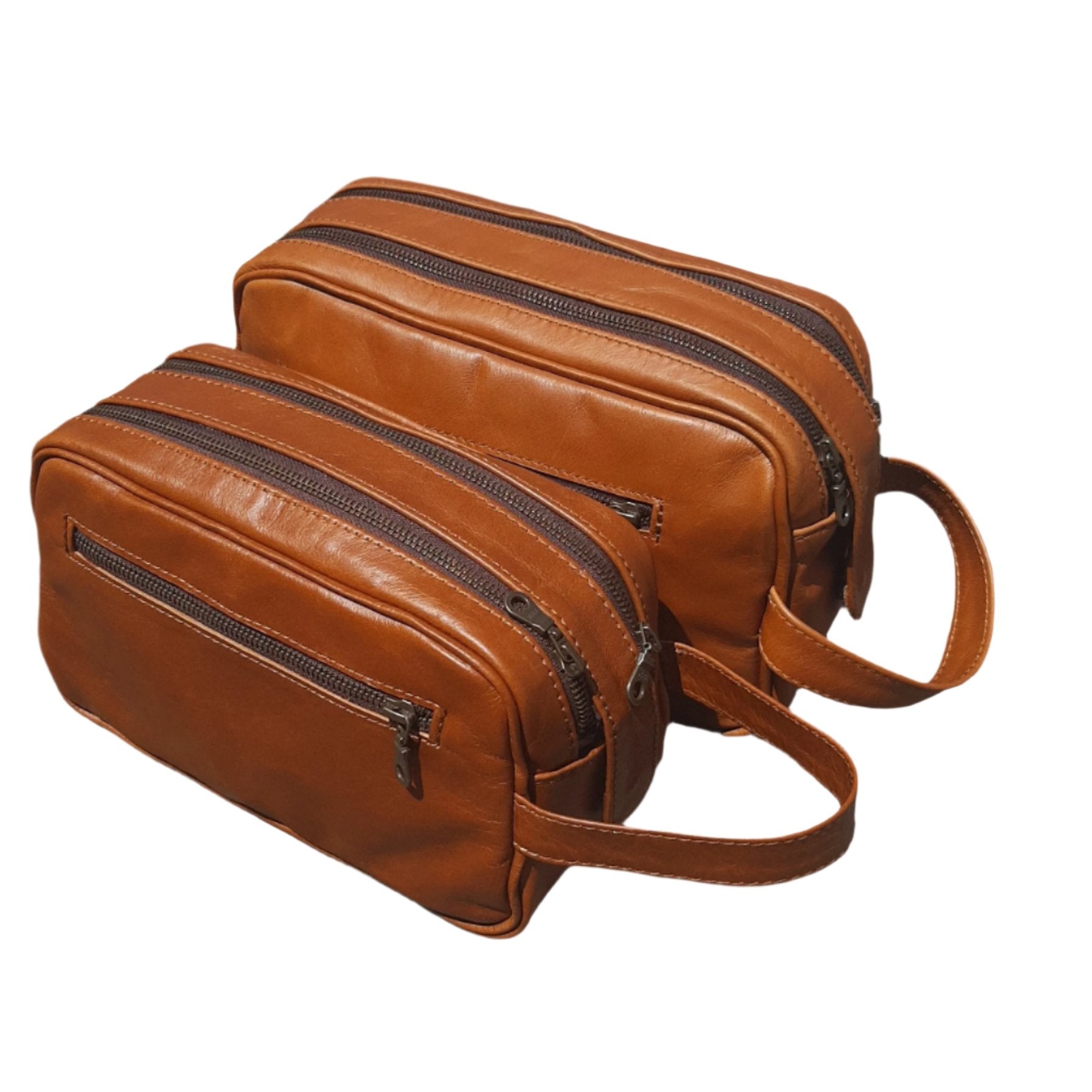 J boy toiletry bag in light tan by Cape Masai leather 