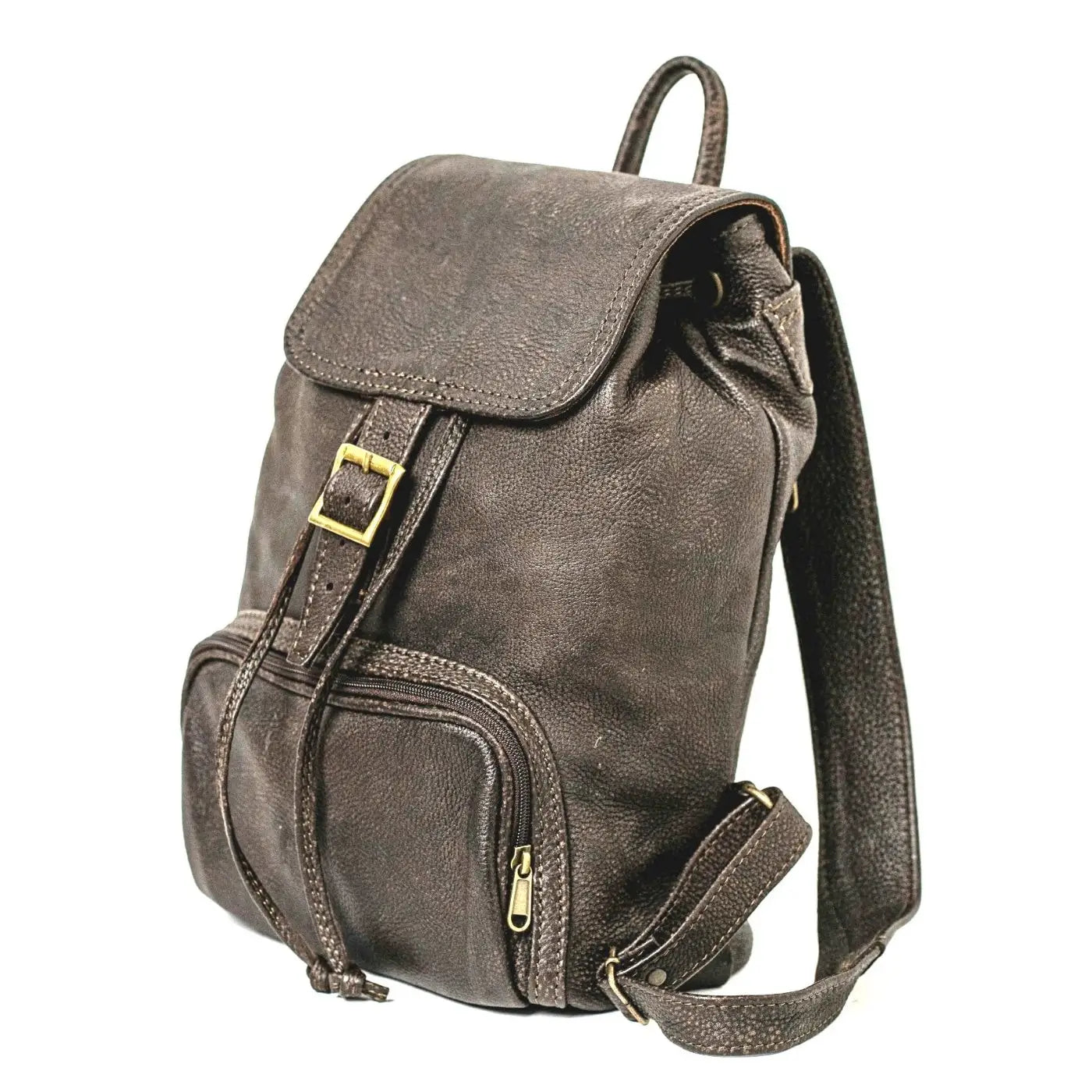 Leather Backpacks flap woodland s buffalo