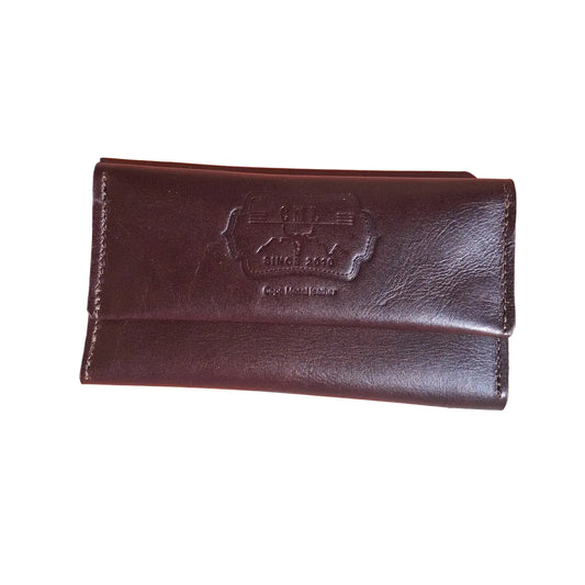 Leather Tobacco Pouch for rolling in diesel brown 