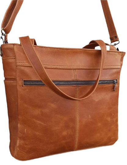 Marie Nel leather bags toffee tan colour made by Cape Masai Leather