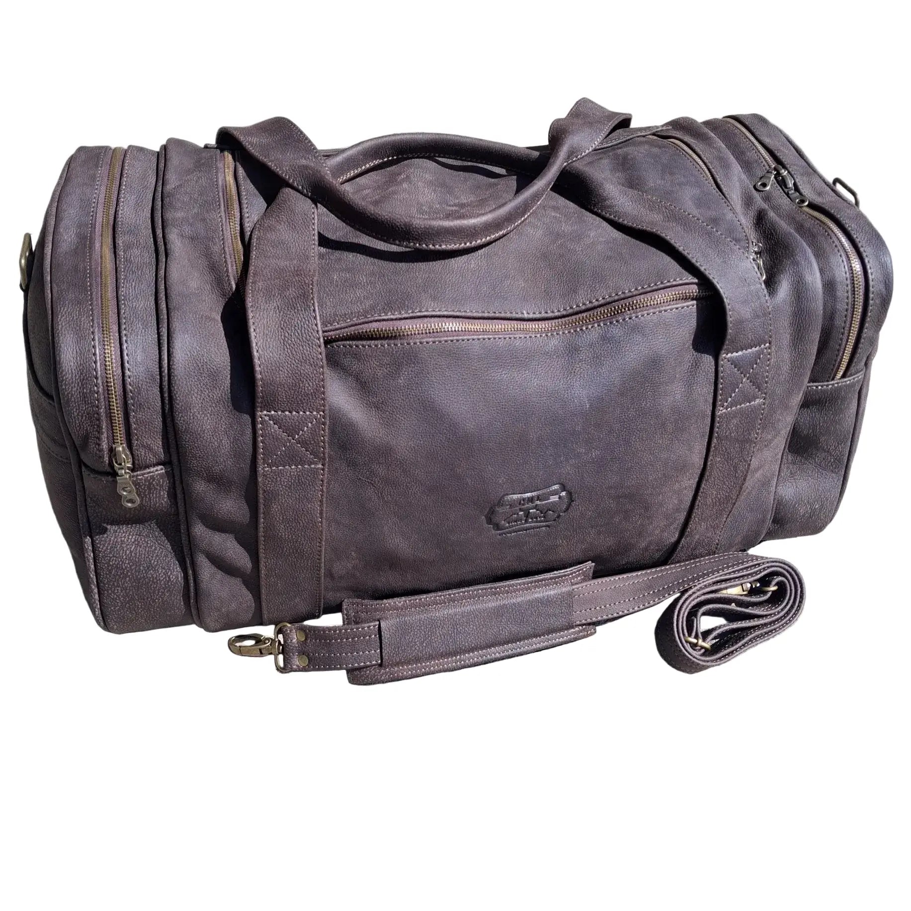 Masai Luggage Bags in pitstop cigar by Cape Masai Leather, the finest SA travel bags