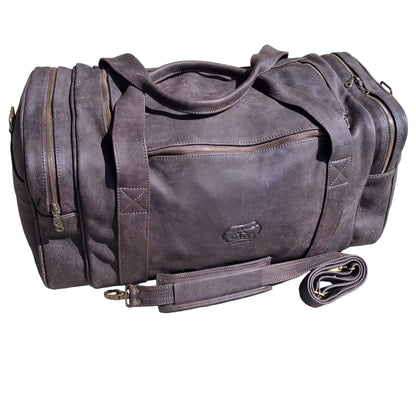 Masai Luggage Bags in pitstop cigar by Cape Masai Leather, the finest SA travel bags