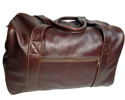 Masai leather travel bag dark tan - cape Masai Leather