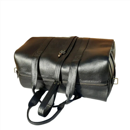 Masai leather travel bag XL in black colour - Cape Masai leather