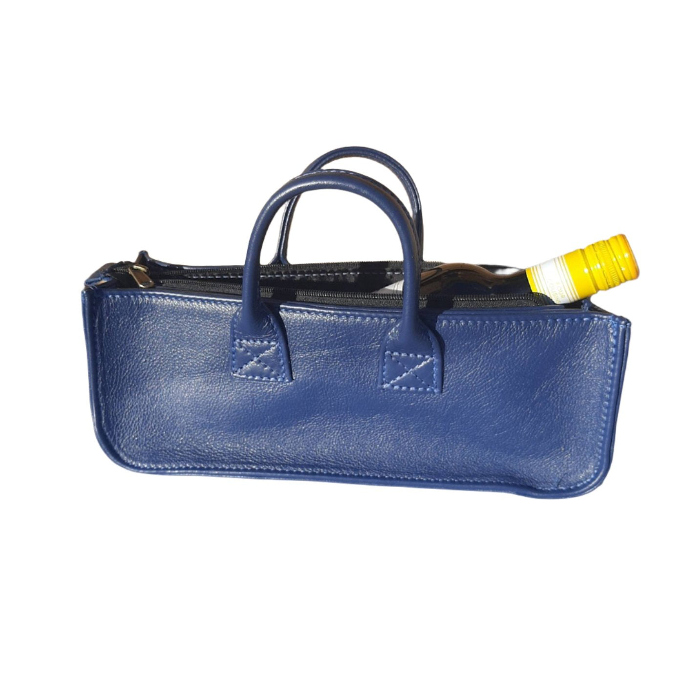 Paris wine bags navy blue from Cape Masai Leather