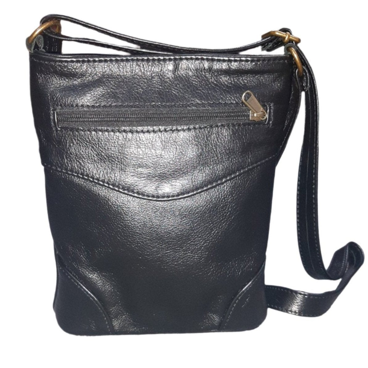 Sling leather bags big in black by cape Masai Leather